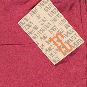Lularoe TC solid pink heather leggings